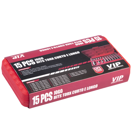 Jogo Bits Torx Curto e Longo 15 Peças