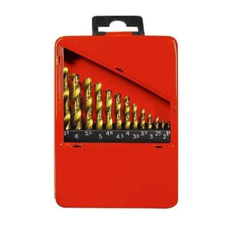 Jogo de Brocas Metal Titânio C/ 13 Pcs